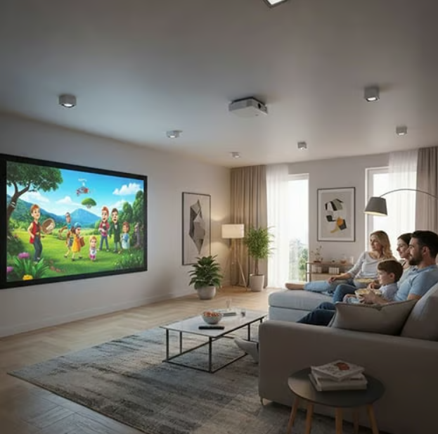 Portable Anti-Glare Projector Screen for Home Cinema