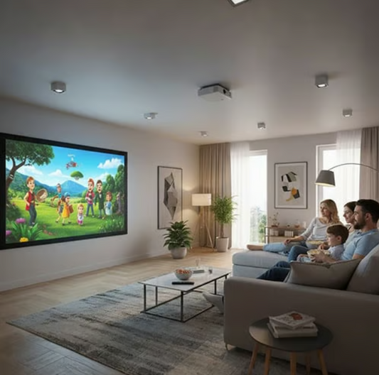 Portable Anti-Glare Projector Screen for Home Cinema