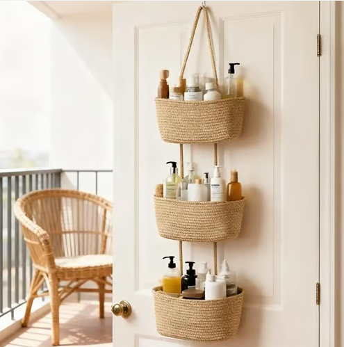 3-Tier Hanging Door Storage Organiser Basket