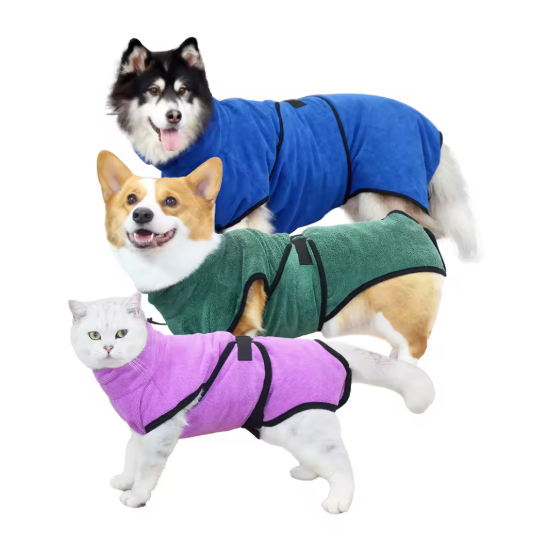 Pet Microfibre Quick-Dry Bathrobe Coat