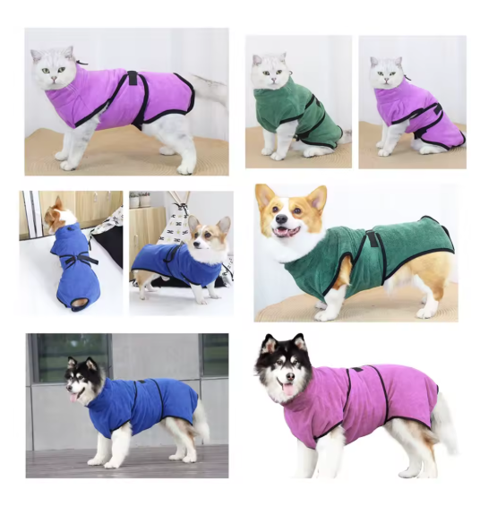 Pet Microfibre Quick-Dry Bathrobe Coat