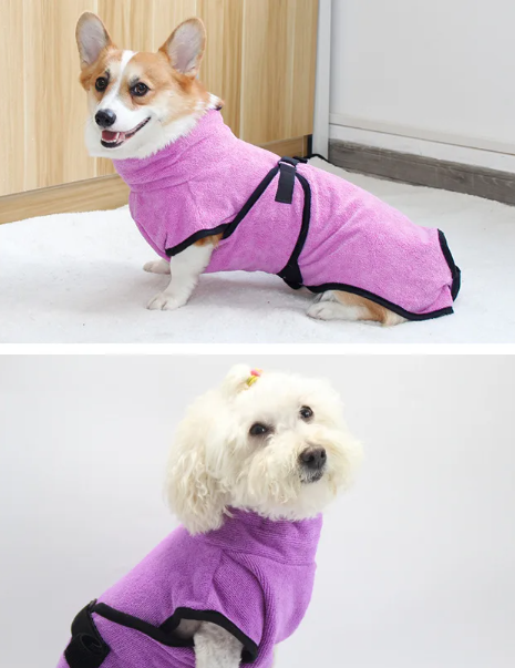 Pet Microfibre Quick-Dry Bathrobe Coat