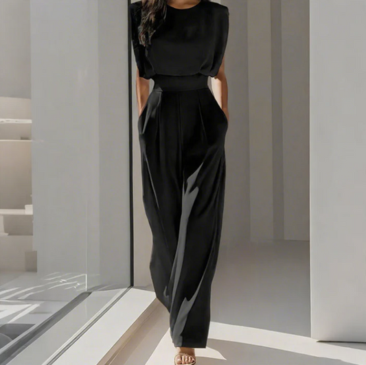Women’s Wide-Leg Sleeveless Jumpsuit with Pockets