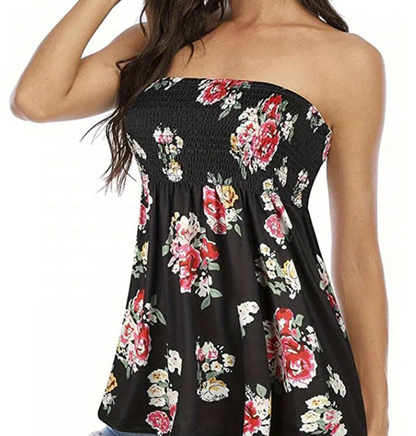 Women’s Ruched Strapless Tube Top