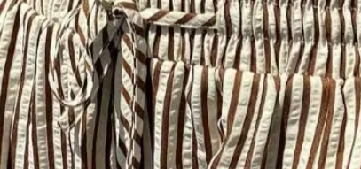 Women’s High-Waist Striped Drawstring Wide-Leg Trousers