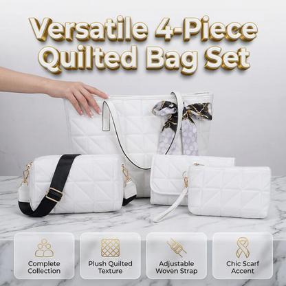 Four-Piece Quilted-Style Bag Set