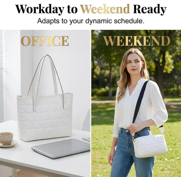 Four-Piece Quilted-Style Bag Set