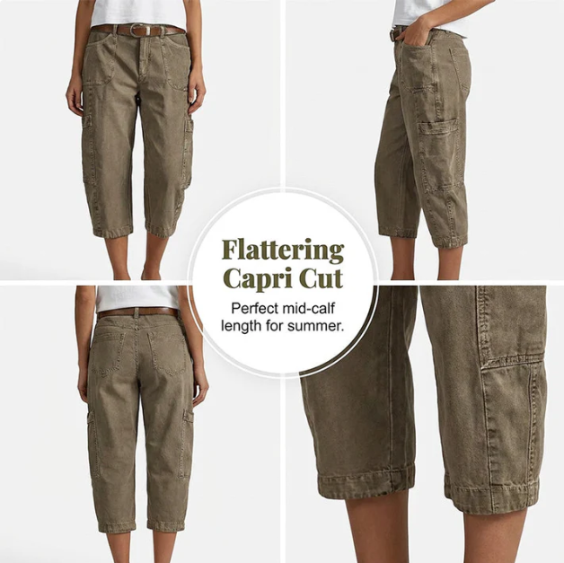 Women's Cargo Capri Trousers