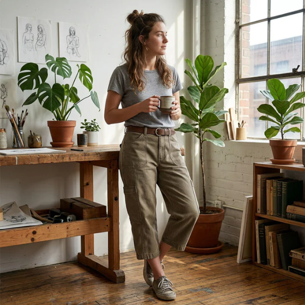 Women's Cargo Capri Trousers