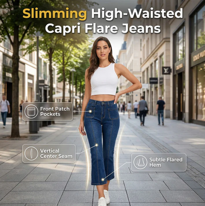 Women's Flared Capri Jeans