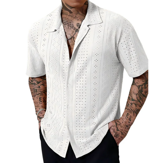 Men's Textured Short-Sleeve Shirt