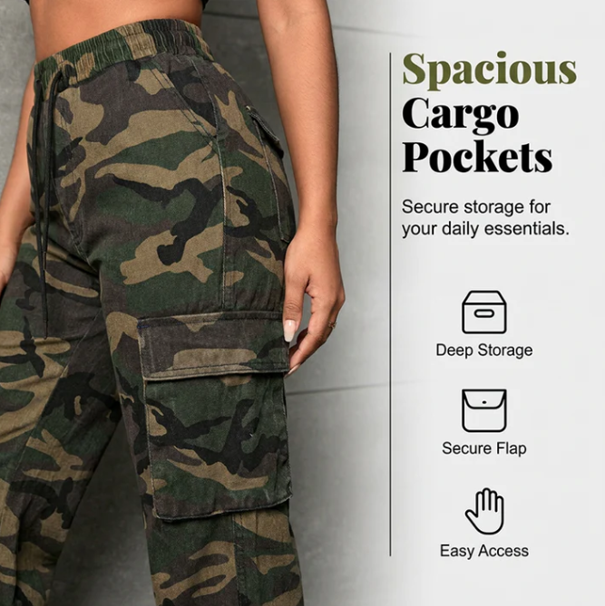 Women's Camouflage Cargo Joggers