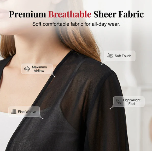 Women's Sheer Tie-Front Top