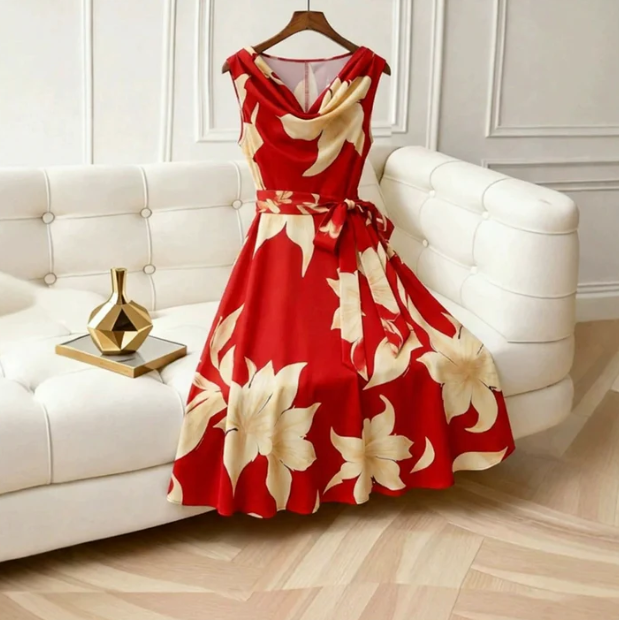 Women's Sleeveless Floral Dress