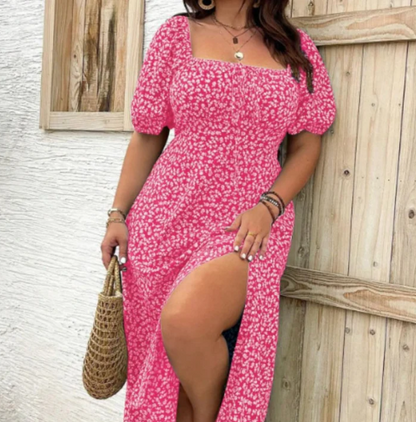 Women's Floral Side-Split Dress