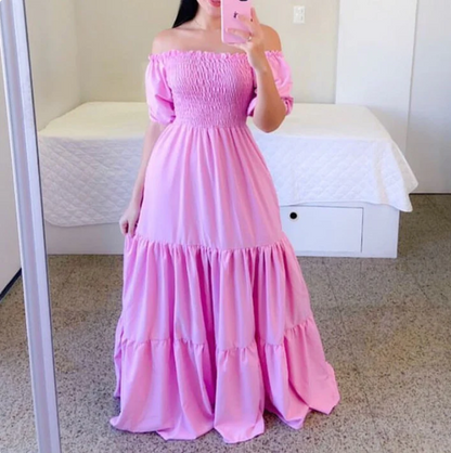 Women's Smocked Tiered Maxi Dress