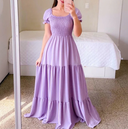 Women's Smocked Tiered Maxi Dress