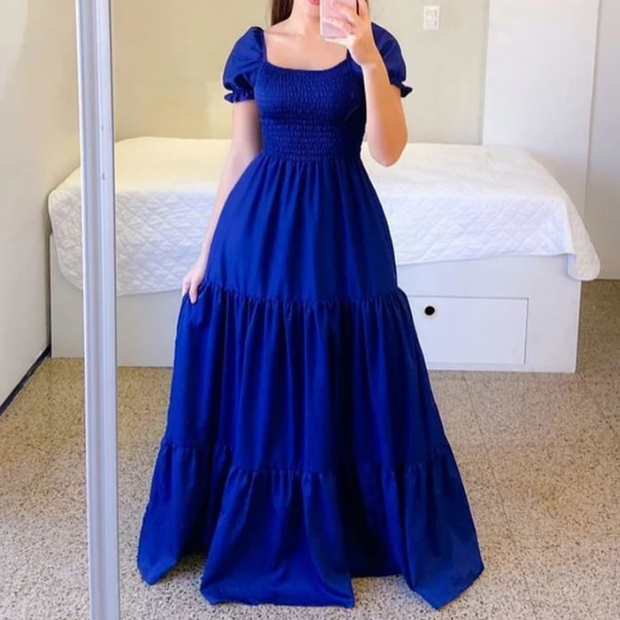 Women's Smocked Tiered Maxi Dress