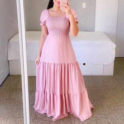 Women's Smocked Tiered Maxi Dress