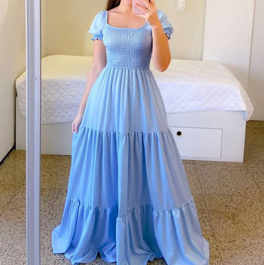 Women's Smocked Tiered Maxi Dress