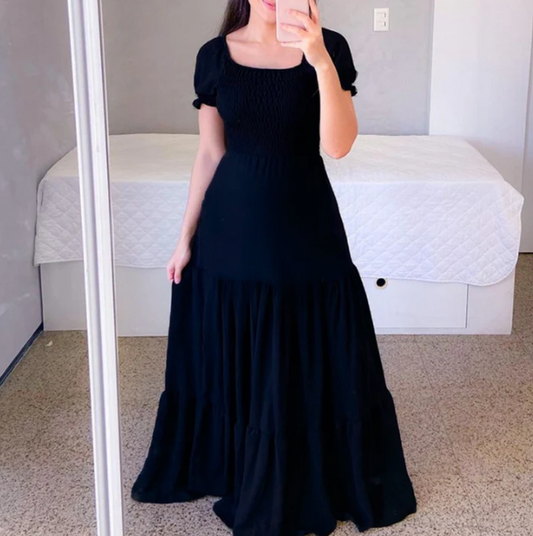 Women's Smocked Tiered Maxi Dress