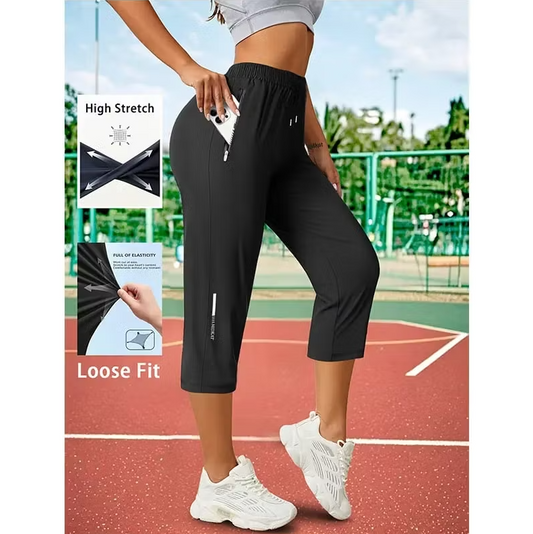 Women's Drawstring Capri Trousers
