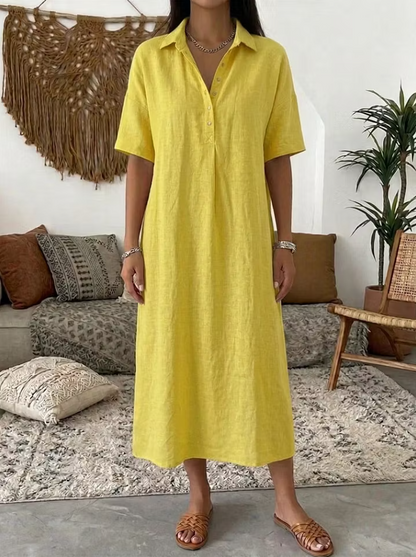 Women's Relaxed Midi Shirt Dress