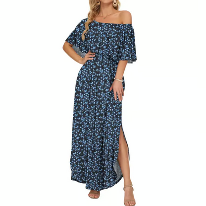 Women's Off-Shoulder Ruffle Maxi Dress