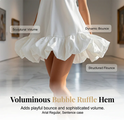 Women's V-Neck Bubble-Hem Dress