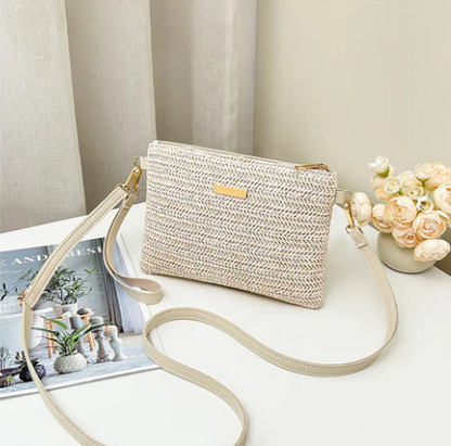 Women's Woven Shoulder and Clutch Bag