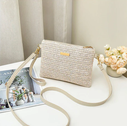 Women's Woven Shoulder and Clutch Bag