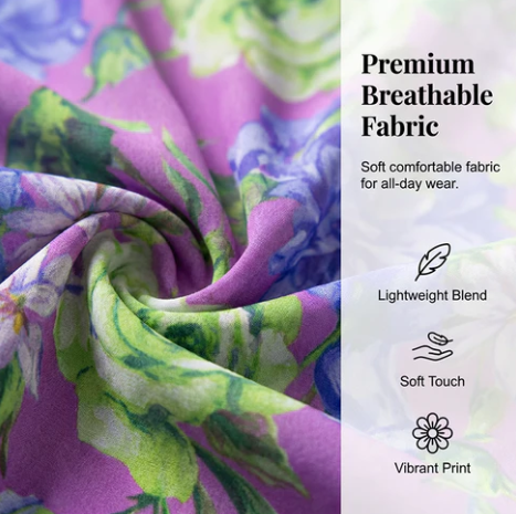 Women's Printed V-Neck Frill-Hem Dress