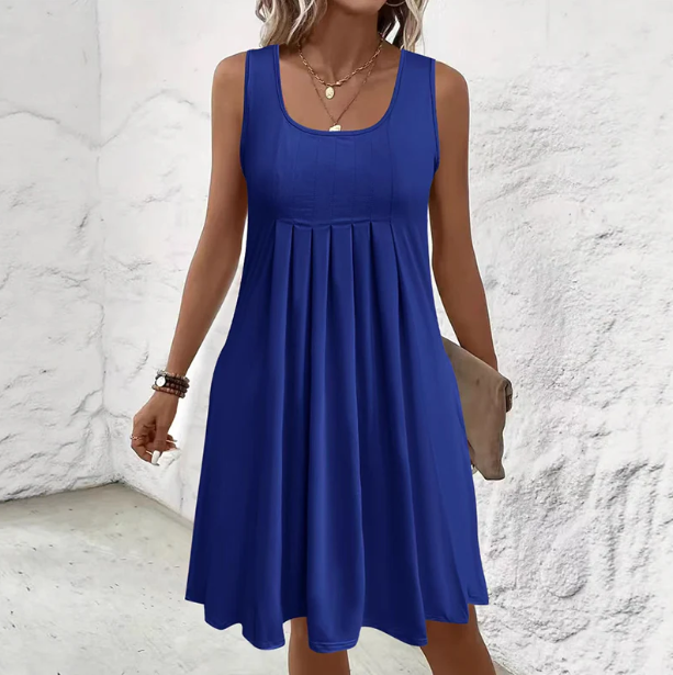 Women's Sleeveless Pleated Summer Dress