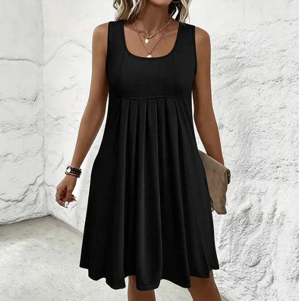 Women's Sleeveless Pleated Summer Dress