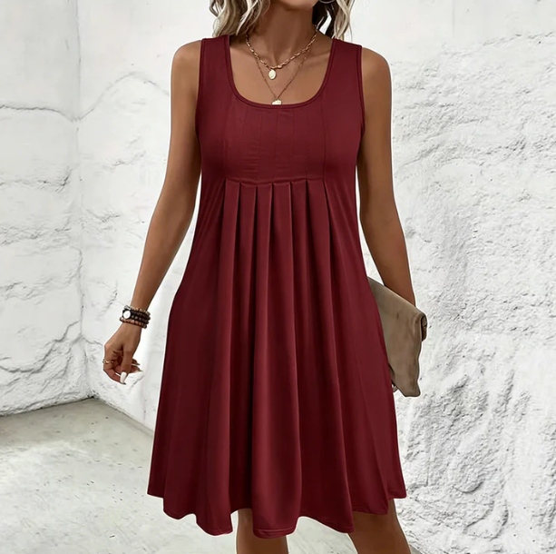 Women's Sleeveless Pleated Summer Dress