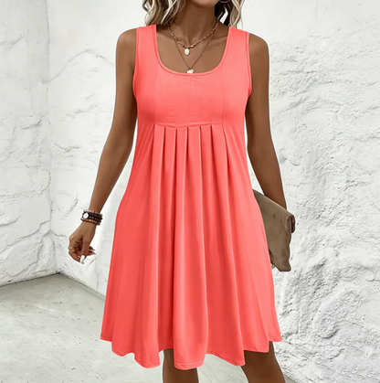 Women's Sleeveless Pleated Summer Dress