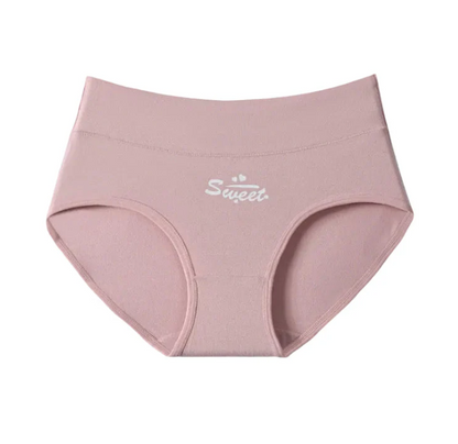 Women's Heart-Print High-Waisted Briefs – 6 Pack