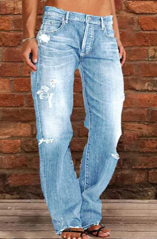 Women's Distressed Flare Jeans