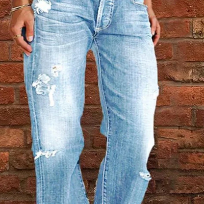 Women's Distressed Flare Jeans