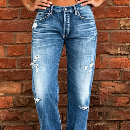 Women's Distressed Flare Jeans