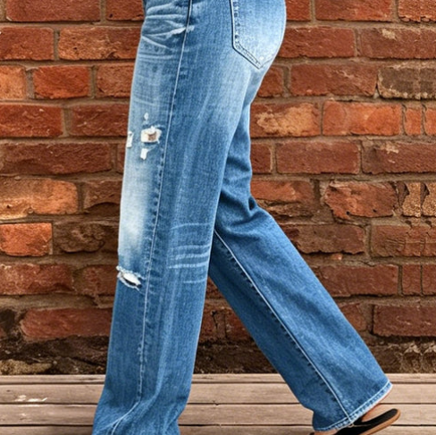 Women's Distressed Flare Jeans