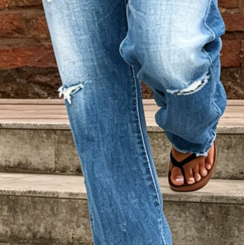 Women's Distressed Flare Jeans