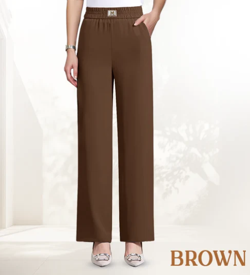 Women's High-Waisted Pull-On Trousers