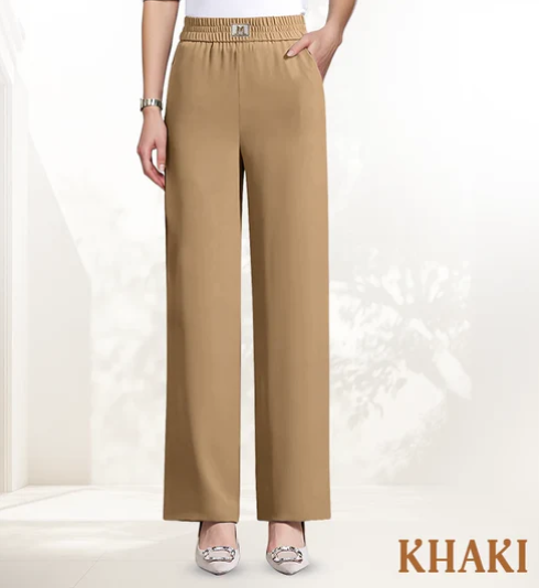 Women's High-Waisted Pull-On Trousers