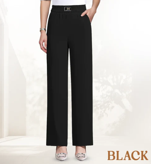 Women's High-Waisted Pull-On Trousers