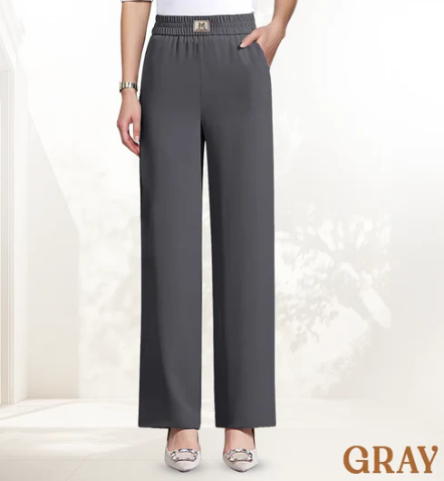 Women's High-Waisted Pull-On Trousers