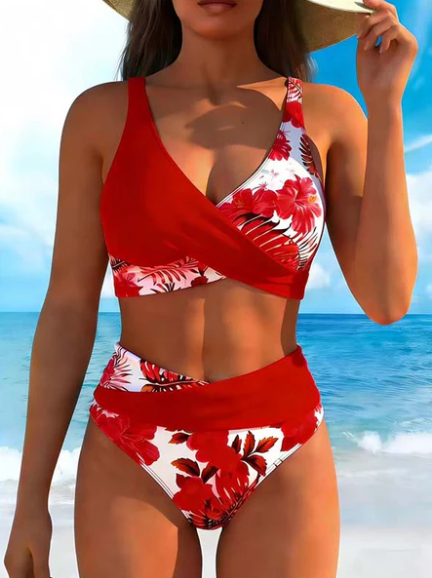Women's Floral Wrap Bikini Set