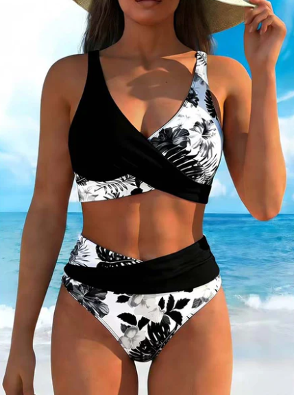 Women's Floral Wrap Bikini Set