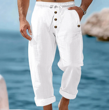 Men’s Linen Drawstring Trousers