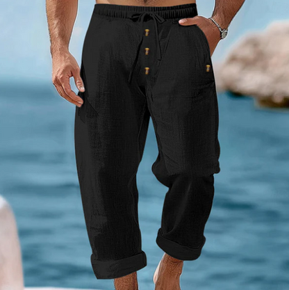 Men’s Linen Drawstring Trousers